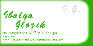ibolya glozik business card